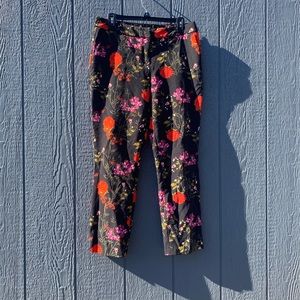 Cynthia Rowley Floral Crop Pants